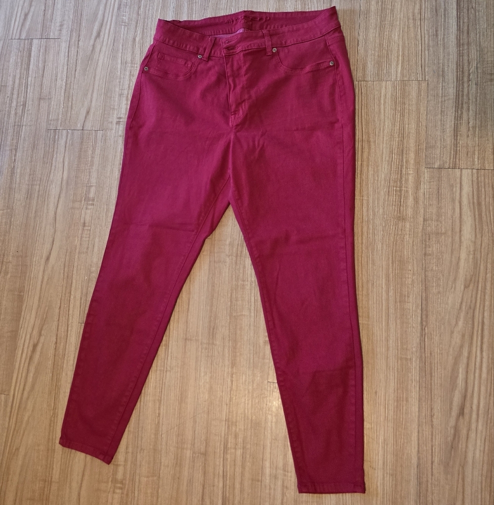 Maurices Bold Red Skinny Jeans